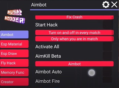 Musk Mods- Free Fire Mod menu